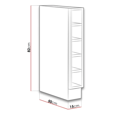 Dolná policová kuchynská skrinka 15 cm ZHILAN - dub lancelot