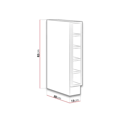 Dolná policová kuchynská skrinka 15 cm ZHILAN - dub lancelot