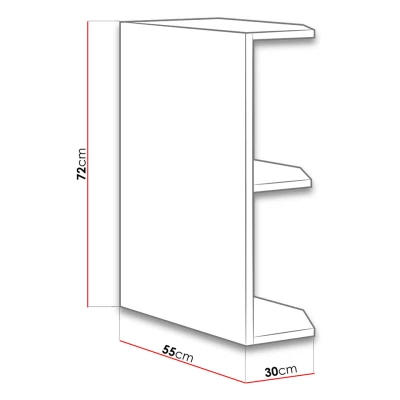 Dolná rohová kuchynská skrinka 30 cm ZHILAN - dub lancelot