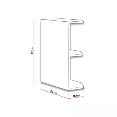 Dolná rohová kuchynská skrinka 30 cm ZHILAN - dub lancelot