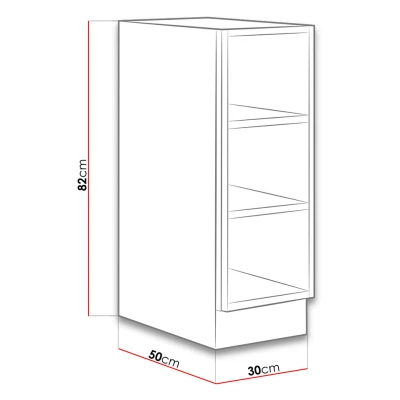 Dolná policová kuchynská skrinka 30 cm ZHILAN - dub lancelot