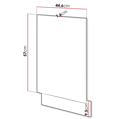 Dvierka ku kuchynskej skrinke ZHILAN - 570x446 mm, dub lancelot / lesklé biele