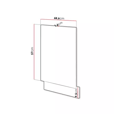 Dvierka ku kuchynskej skrinke ZHILAN - 570x446 mm, dub lancelot / lesklé biele