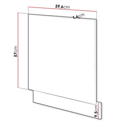 Dvierka ku kuchynskej skrinke ZHILAN - 570x596 mm, dub lancelot / lesklé biele