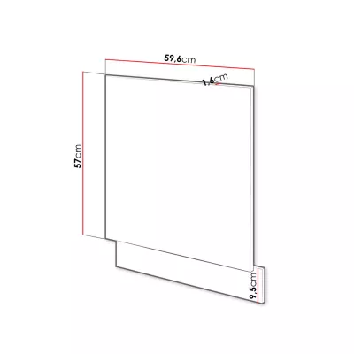 Dvierka ku kuchynskej skrinke ZHILAN - 570x596 mm, dub lancelot / lesklé biele