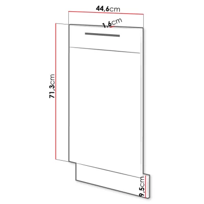 Dvierka ku kuchynskej skrinke ZHILAN - 713x446 mm, dub lancelot / lesklé biele