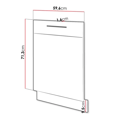 Dvierka ku kuchynskej skrinke ZHILAN - 713x596 mm, dub lancelot / lesklé biele