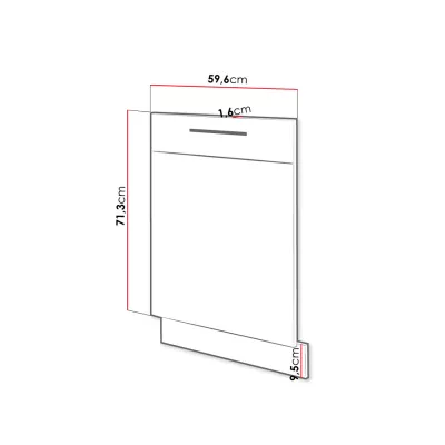 Dvierka ku kuchynskej skrinke ZHILAN - 713x596 mm, dub lancelot / lesklé biele