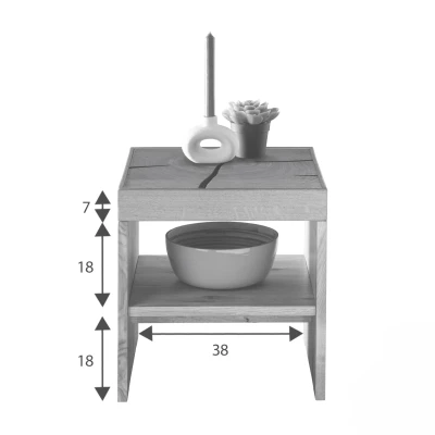 Malý konferenčný stolík LELA - dub olejovaný