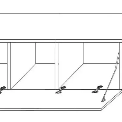 Stolík pod televíziu LODI - šírka 160 cm, biely