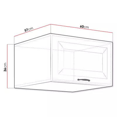 Horná skrinka do kuchyne 60 cm FRYZIA - biela