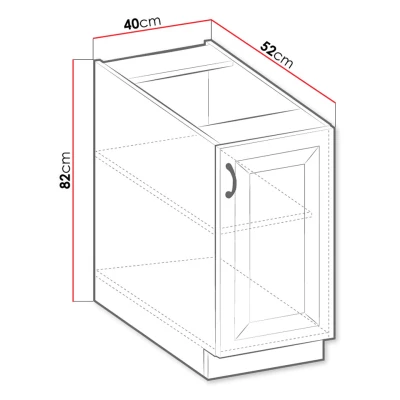 Spodná kuchynská skrinka 40 cm FRYZIA - biela