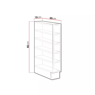 Spodná kuchynská policová skrinka 15 cm FRYZIA - biela