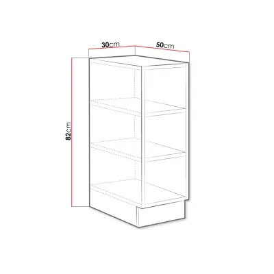 Kuchynská spodná policová skrinka 30 cm FRYZIA - biela