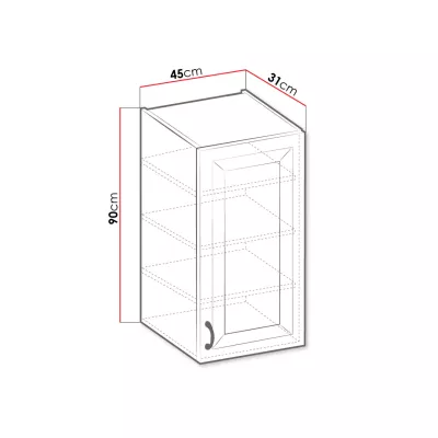 Kuchynská horná skrinka 45 cm FRYZIA - biela