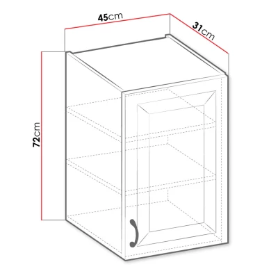 Horná kuchynská skrinka 45 cm FRYZIA - biela