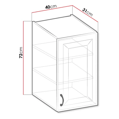 Horná kuchynská skrinka 40 cm FRYZIA - biela