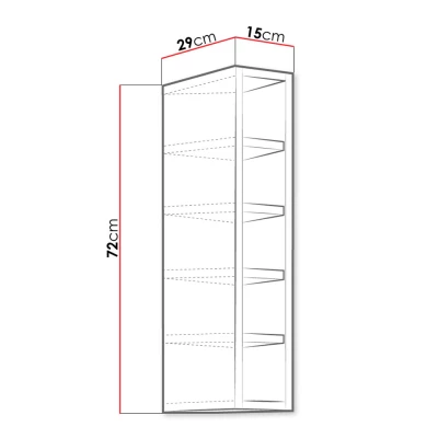 Horná kuchynská policová skrinka 15 cm FRYZIA - dub artisan