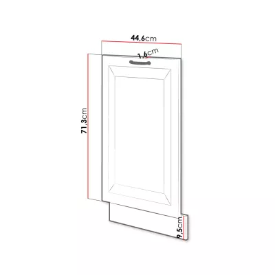 Dvierka ku kuchynskej linke FRYZIA - 713x446 mm, biele