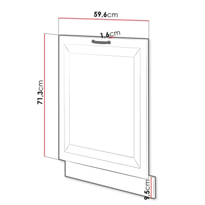 Dvierka ku kuchynskej linke FRYZIA - 713x596 mm, biele