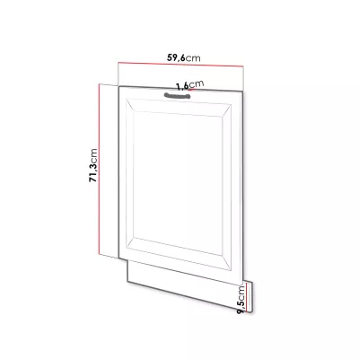 Dvierka ku kuchynskej linke FRYZIA - 713x596 mm, biele