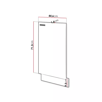 Dvierka ku kuchynskej linke GENJI - 713x446 mm, šedé / lesklé biele