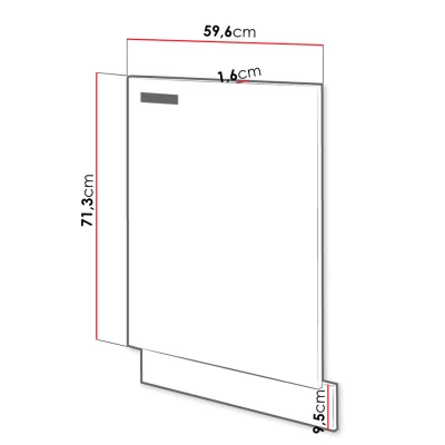 Dvierka ku kuchynskej linke GENJI - 713x596 mm, šedé / lesklé biele