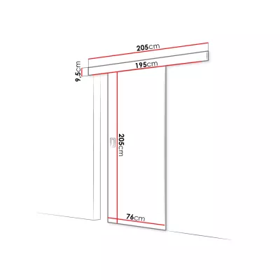 Posuvné interiérové dvere SANITA 1 - 70 cm, jaseň tmavý