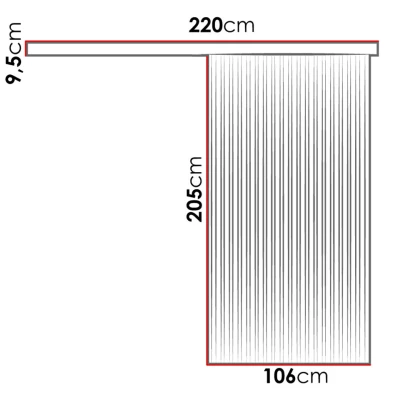 Posuvné interiérové dvere MIDLAND - 100 cm, biele / čierne