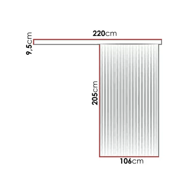 Posuvné interiérové dvere MIDLAND - 100 cm, dub kraft / čierne