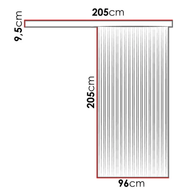 Posuvné interiérové dvere MIDLAND - 90 cm, biele / čierne