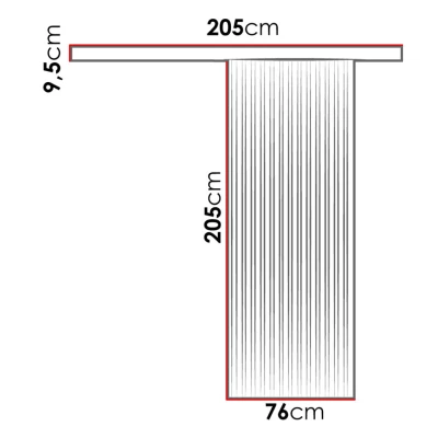 Posuvné interiérové dvere MIDLAND - 70 cm, biele / čierne