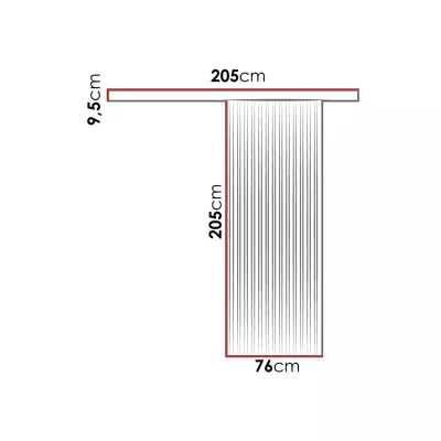 Posuvné interiérové dvere MIDLAND - 70 cm, biele / čierne