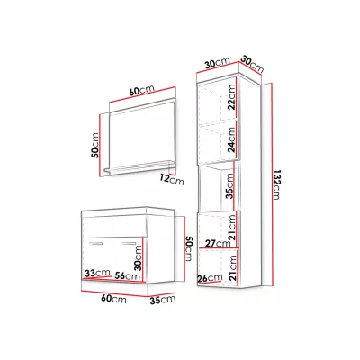 Kúpeľňová zostava s umývadlom ZORAIDA - gaštan
