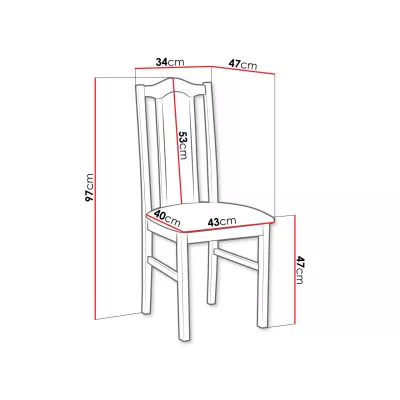 Stolička do jedálne EDON 2 - biela / hnedá 1