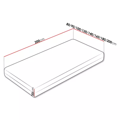 Manželský matrac s kokosovou rohožou 140x200 CAVUCOS