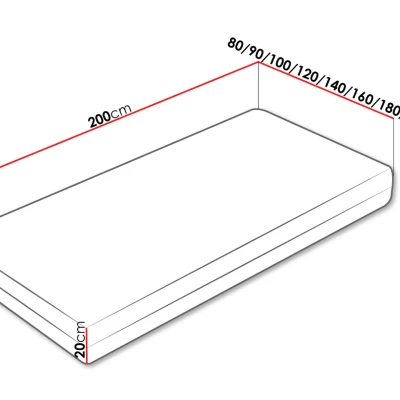 Jednolôžkový penový matrac 100x200 GARDENA