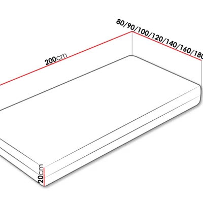 Pružinový antialergický matrac 100x200 ABILENE