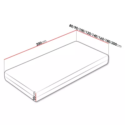 Pružinový antialergický matrac 200x200 ABILENE