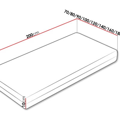 Penový matrac s kokosovým vláknom 80x200 SALVINO