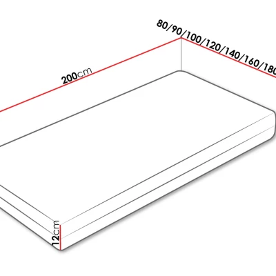 Stredne tvrdý matrac s masážnou penou 80x200 ROUGE