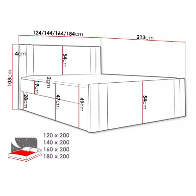 Americká manželská posteľ 140x200 VITORIA - zelená + topper ZDARMA