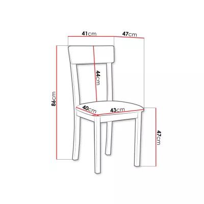 Stolička do jedálne NEYA 1 - čierna / modrá