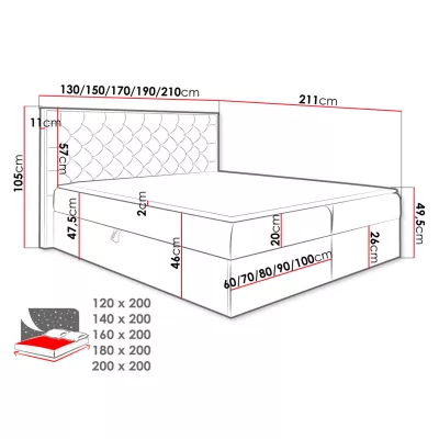 Americká jednolôžková posteľ 120x200 BELFLOWER 3 - dub wotan / popolavá + topper ZDARMA