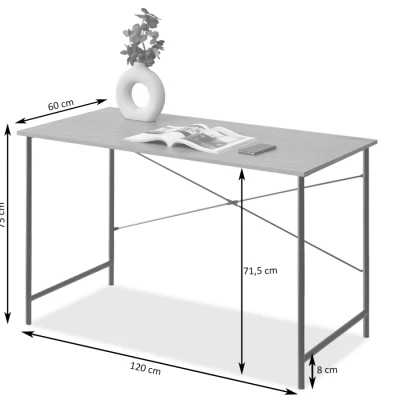 Písací stôl OKELI - dub / čierny