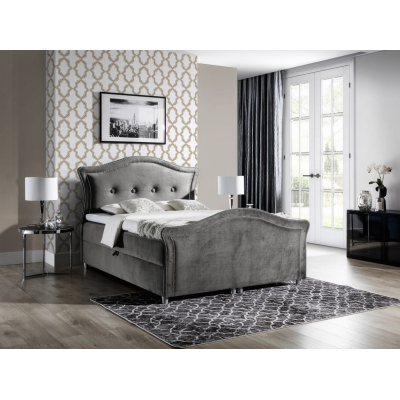 Kúzelná rustikálna posteľ Bradley Lux 180x200, šedá