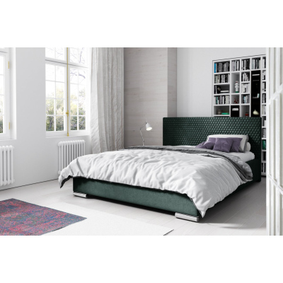 Elegantná čalúnená posteľ Champ 160x200, zelená