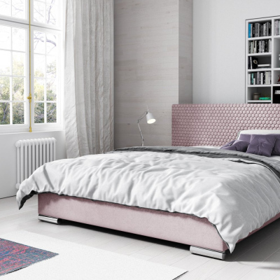 Elegantná čalúnená posteľ Champ 180x200, ružová