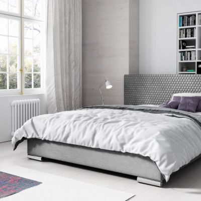 Elegantná čalúnená posteľ Champ 180x200, šedá
