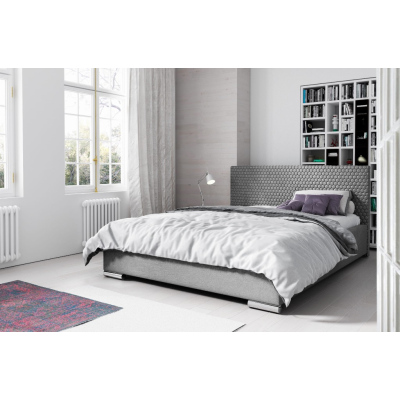 Elegantná čalúnená posteľ Champ 180x200, šedá